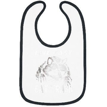 Discover Raccoon Pet Live Fast Eat Trash Panda Funny 3 Bibs