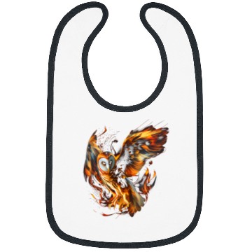 Discover Owl Pet Fiery Barn Owl Graphic Tees for Men Women Boys Girls Bibs