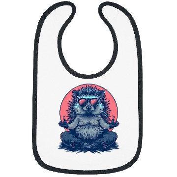 Discover Hedgehog Pet Funny Meditation Buddhist Zen Buddha Spirituality Bibs