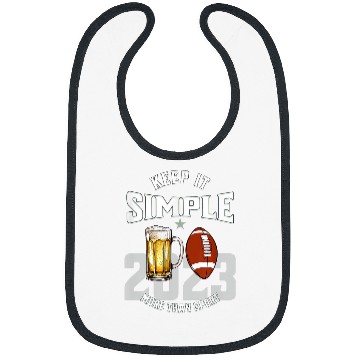 Discover Beer Fun Keep It Simple Beer College Football Funny Common 2 Bibs