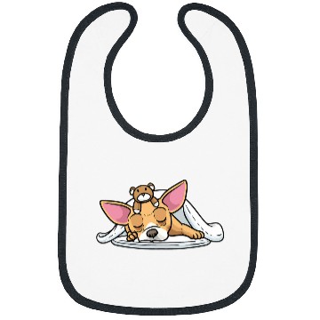 Discover Chiweenie Dog With Stuffed Animal Sleeping Napping Bibs