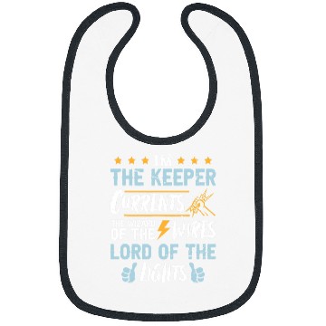 Discover Electrical Im the keeper of currents the wizard of the w Electrician Bibs