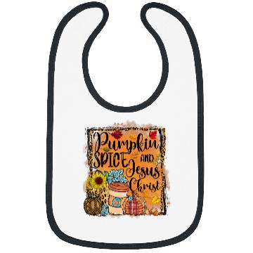 Discover Coffee Fun Pumpkin Spice Jesus Christ Pumpkin Latte Maple Leaves 124 Bibs