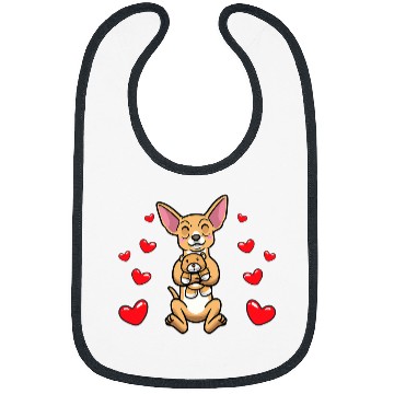 Discover Chiweenie Dog With Stuffed Animal 1 Bibs