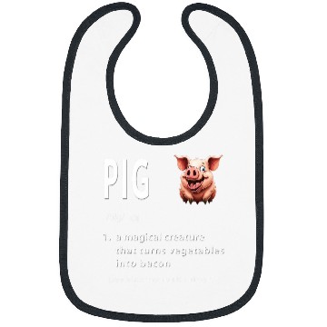 Discover Bacon   Funny Pig Definition Hilarious Bacon Lover Bibs