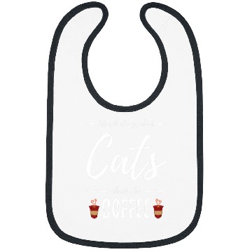Discover Coffee Fun Lover Funny Cat Mom Gift Idea Bibs