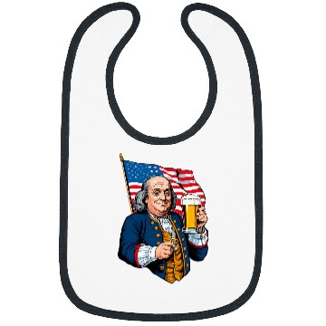 Discover Beer Fun Benjamin Franklin With Beer Mug Design Bibs