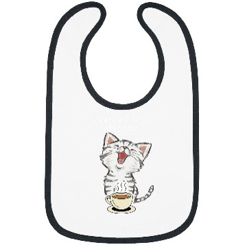 Discover Coffee Fun I Want My Coffee Meow Kitty Cat Bibs