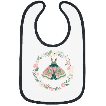 Discover Celestial Moth With Flowers Bibs