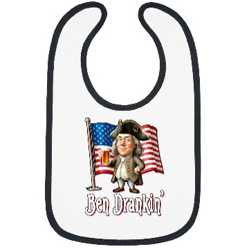Discover Beer Fun Ben Drankin Benjamin Franklin Drinking A Beer Bibs