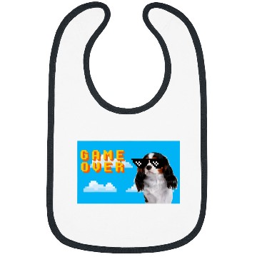 Discover 8Bit Game Over Cavalier King Charles Spaniel Bibs