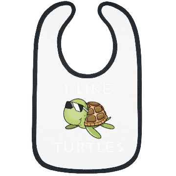 Discover Turtle Pet I like Turtles Tortoise Sea Animal Funny Gift 2 Bibs