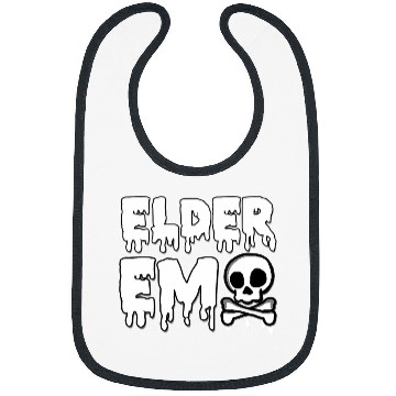 Discover Elder Emo Goth Skeletons Skull Dark Music Bibs
