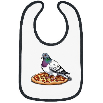 Discover Funny Pigeons And Pizza Birdwatching Pigeon Costume Bibs