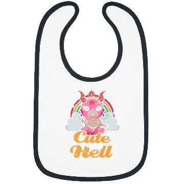 Discover Cute As Hell Soft Goth Aesthetic Goth Gothic Baphomet Bibs