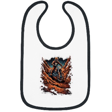 Discover Dirt Bike Rocky Terrain Offroad Biker Motocross Rider Racer 22 Bibs