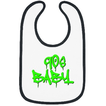 Discover CUTE 90S BABY LIME GREEN GRAFFITI CREATIVE COLLECTION Bibs