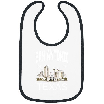 Discover San Antonio Texas EST 1718Skyline Alamo River Walk Bibs