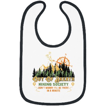 Discover Out of Breath Hiking Society For Men Women Hiker Nature Love 11 Bibs