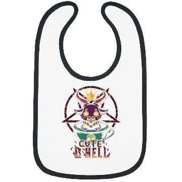 Discover Goats Lover Baphomet Cute As Hell Esoteric Cute Satanic Goats Occult Bibs