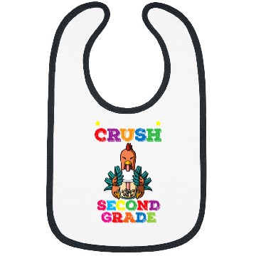 Discover Chicken Lover Crush 2nd Grade Boba Tea Rooster Zodiac Back to School Bibs
