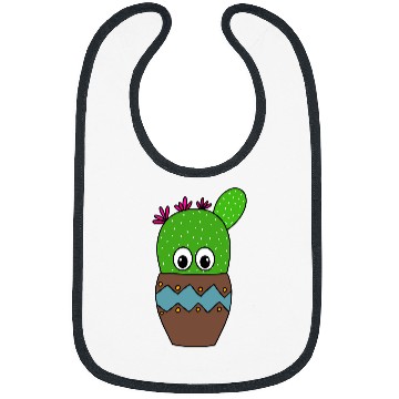 Discover Cute Beavers Tail Cactus In Earthen Pot Bibs
