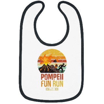 Discover Pompeii Fun Run Funny Historical Volcano Lovers Joke Bibs