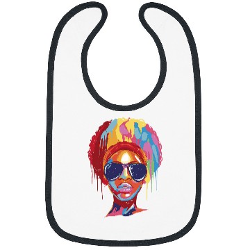 Discover Afro Black Girl Art Paint Bibs