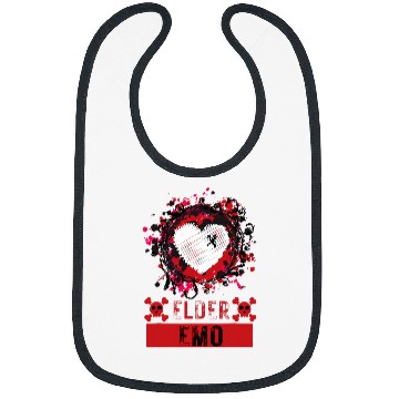 Discover Elder Emo Funny Emo Music Fan Scene Alternative 90s Kids Pun 13 Bibs