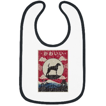 Discover American Foxhound Japanese Design Kawaii Dog Mom Dad Bibs