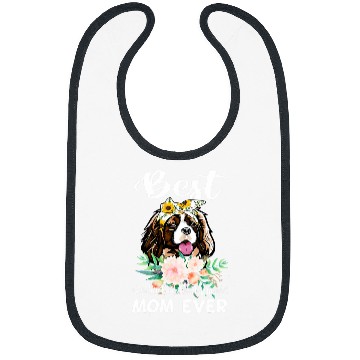 Discover bests Cavalier King Charles Spaniel Mom Ever Floral Bibs