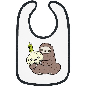 Discover Sloth Pet With Garlic Vegetable Cute Garlic And Sloth Bibs