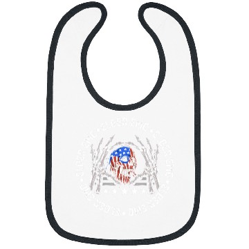 Discover Skeletons Skulls American Flag Elder Emo Skull Bibs