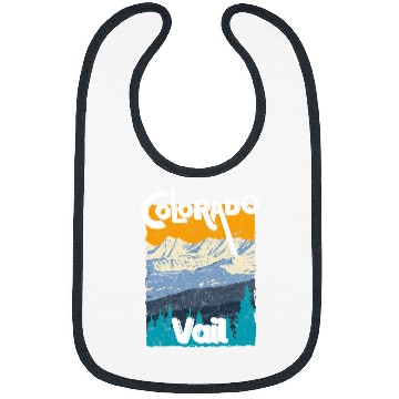 Discover Skiing Ski Vail Colorado Mountain State Rocky Mountains Tee Skiing Bibs