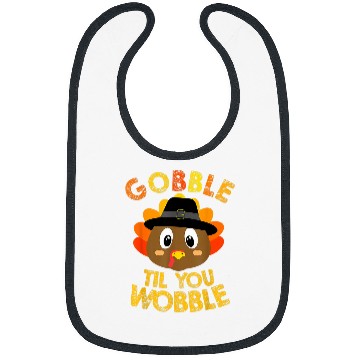 Discover Lacrosse Gift gobble till you wobble 2thanksgiving turkey Bibs