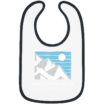 Discover Retro Cool Jackson Hole WY Mountain Blue Sky Moon Novelty Bibs