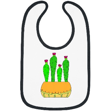 Discover Delicate Melon Pot Cacti Bibs