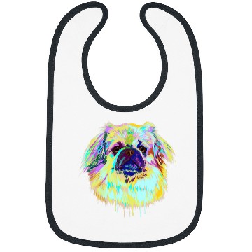 Discover Colourful Splash Dog Tibetan Spaniel Bibs