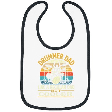 Discover Drums Drummer Dad Like A Regular Dad But Cooler Drums Bibs