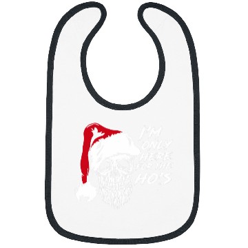 Discover Hail Santa Funny Christmas Pirate Skull and Santa Hat 21 Bibs