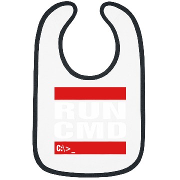 Discover Run CMD Computer Programming Coder Tech Geeky Bibs