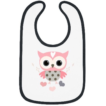 Discover Owl Pet Gifts Pink Owl Tee With Polka Dots For Toddler Bibs