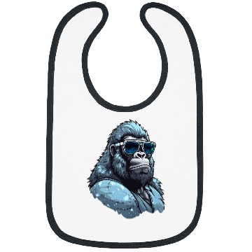 Discover Owl Pet Gorilla Face Angry Growling Scary Silverback Gorilla Bibs