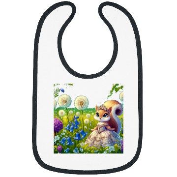 Discover Squirrel Pet Kids Squirrel princess in spring playground Bibs