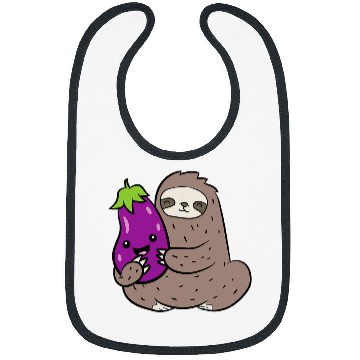 Discover Sloth Pet With Vegetable Cute Eggplant And Sloth Bibs