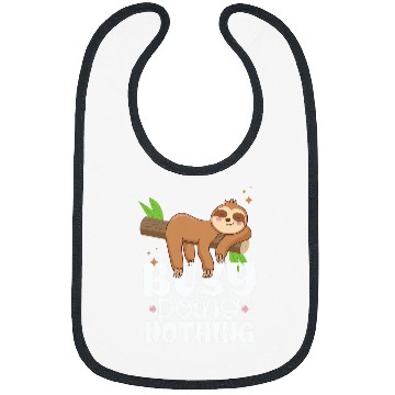 Discover Sloth Pet Adorable Sloth Sleeping Busy Doing Nothing Funny Bibs