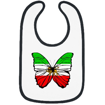 Discover Butterfly Lion Flag Iran Bibs