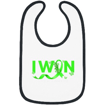 Discover Butterfly I Win Lime Green Ribbon Lymphoma Awareness Bibs