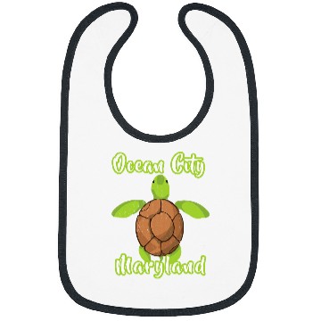 Discover Turtle Pet Ocean City Maryland Beach Whimsy Cute Loggerhead Turtle Bibs
