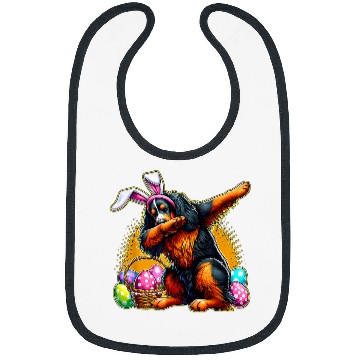 Discover Dabbings Easter Bunny Gordon Setter Dog 3 Bibs